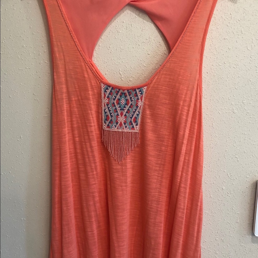 American Eagle Beaded Boho Tank Top